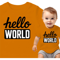 Schattig Baby T-Shirt - Hello World