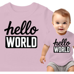 Schattig Baby T-Shirt - Hello World