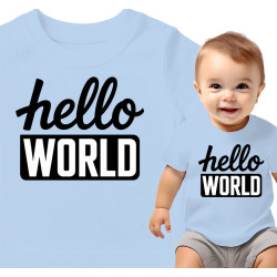 Schattig Baby T-Shirt - Hello World