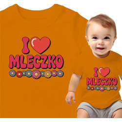 Schattig Baby T-Shirt - I Love Mleczko
