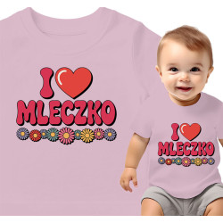 Schattig Baby T-Shirt - I Love Mleczko