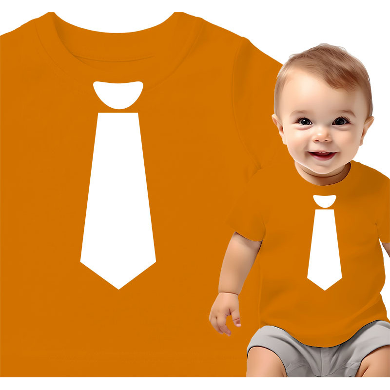 Schattig Rood Baby T-shirt met Stropdas Design