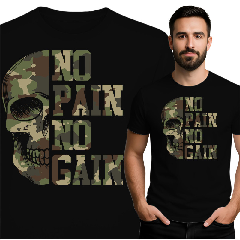No Pain No Gain Skull T-Shirt