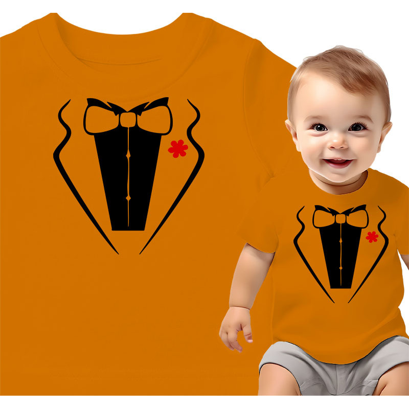 Cute Baby T-Shirt - Mini Tuxedo Design