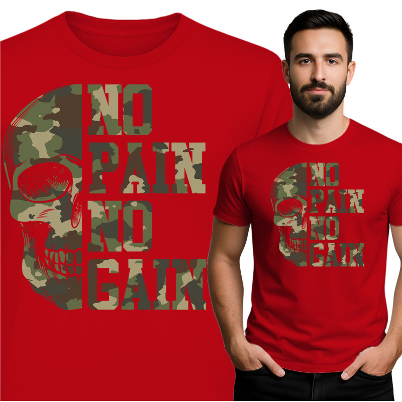 No Pain No Gain Skull T-Shirt