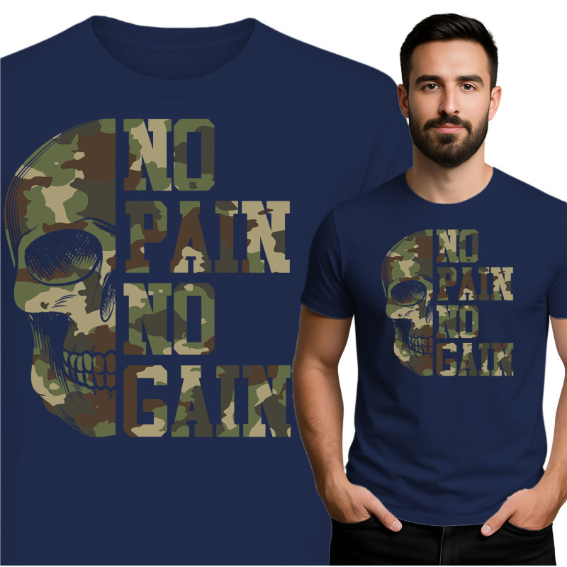 No Pain No Gain Skull T-Shirt