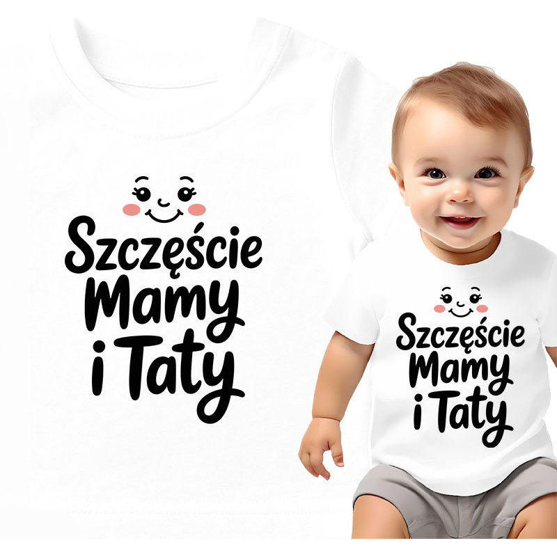 Schattig Baby T-shirt - Familie Geluk