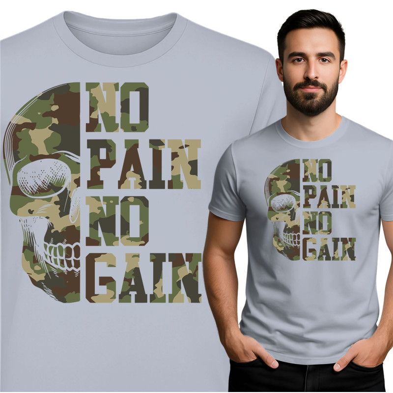No Pain No Gain Skull T-Shirt