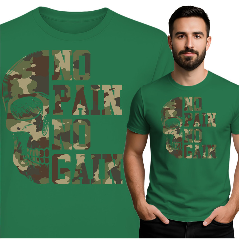 No Pain No Gain Skull T-Shirt