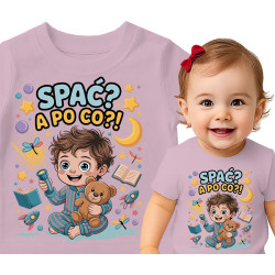 Speelse astronaut print baby t-shirt