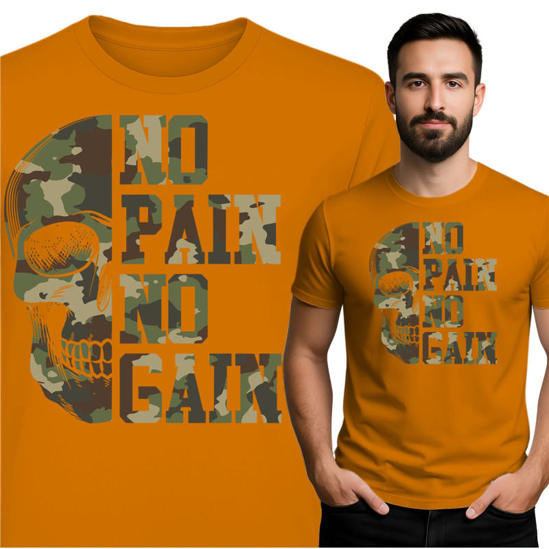 No Pain No Gain Skull T-Shirt