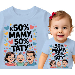 50% Mamy, 50% Taty T-Shirt voor Kinderen