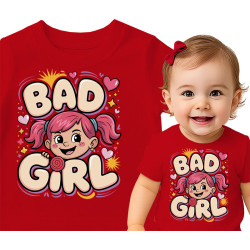 Schattig 'Bad Girl' T-shirt voor Kinderen