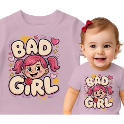 Koszulka dla dzieci 0-2 lata 'Bad Girl'