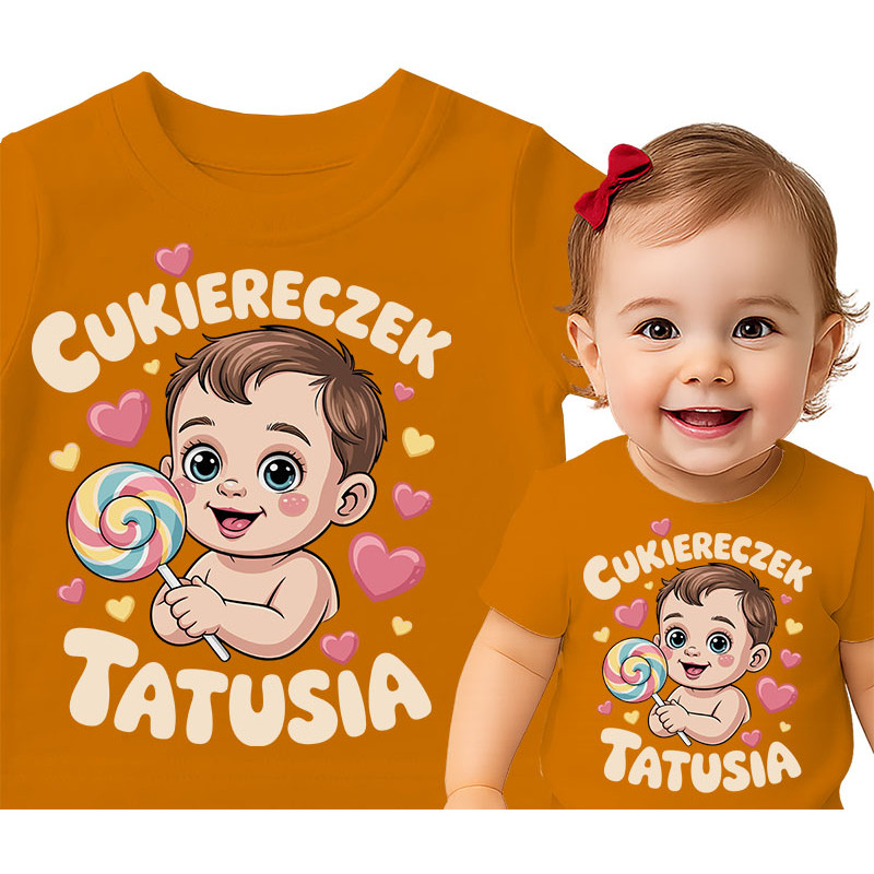 Schattig baby T-shirt met lollipop ontwerp