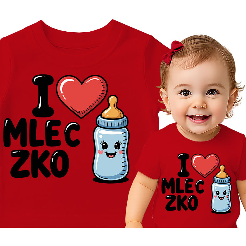 Cute Baby Onesie - I Love MLECZKO