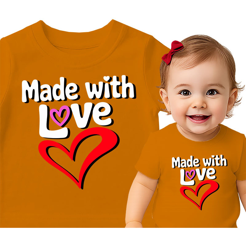 Baby T-Shirt 'Gemaakt met Liefde'