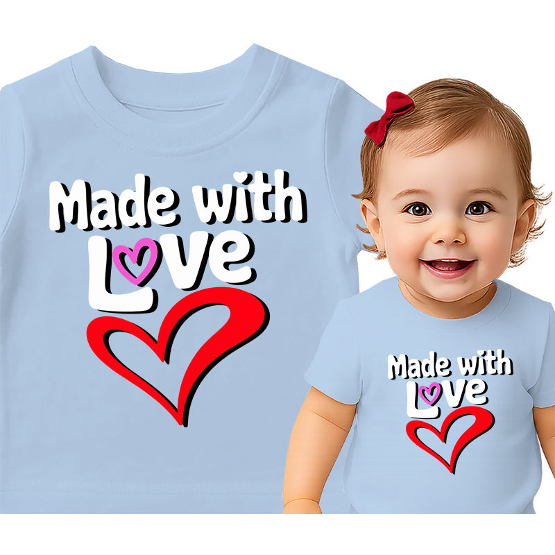 Baby T-Shirt 'Gemaakt met Liefde'