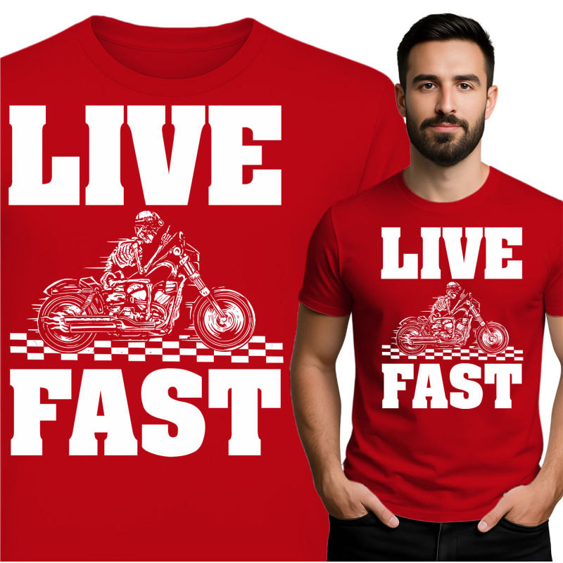 Live Fast Motorcycle T-Shirt