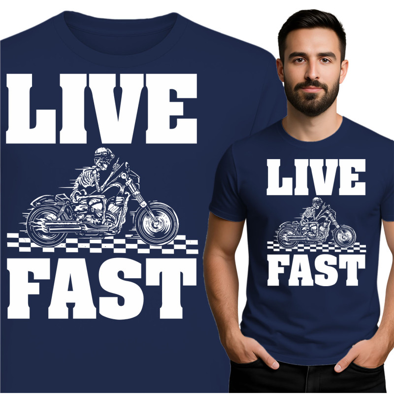 Live Fast Motorcycle T-Shirt