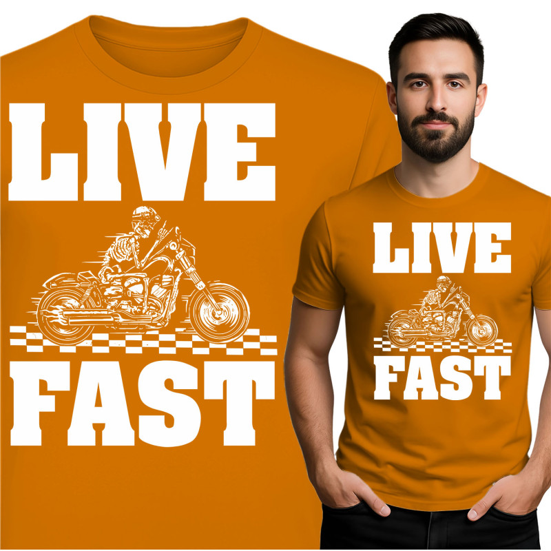 Live Fast Motorcycle T-Shirt