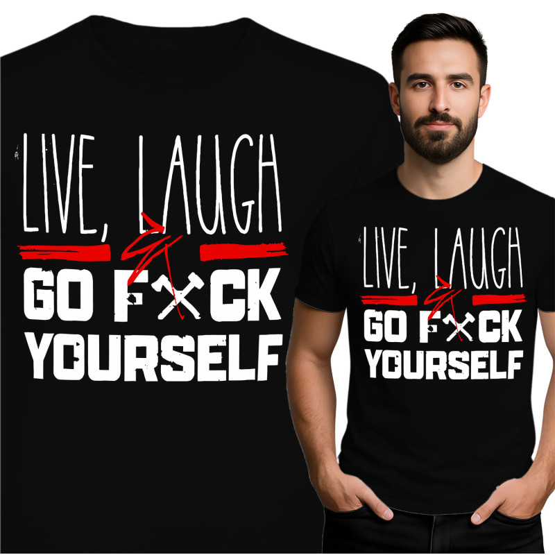 Unieke 'Live, Laugh' T-Shirt