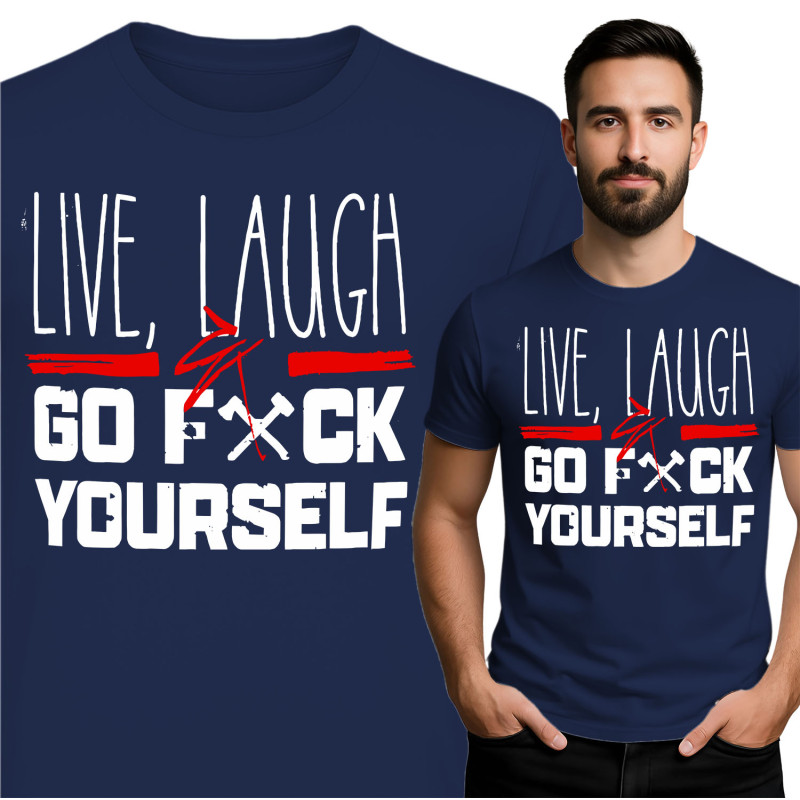 Unieke 'Live, Laugh' T-Shirt