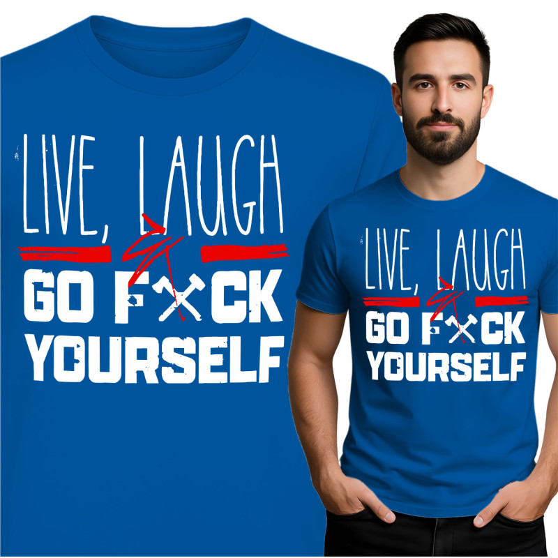 Unieke 'Live, Laugh' T-Shirt