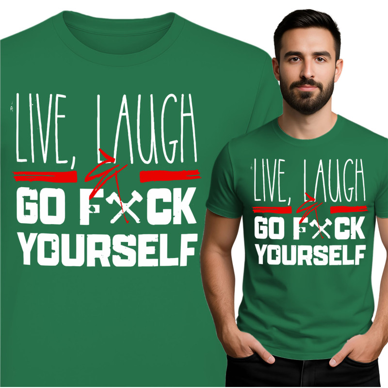 Unieke 'Live, Laugh' T-Shirt