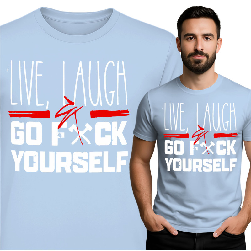 Unique 'Live, Laugh' Graphic Tee