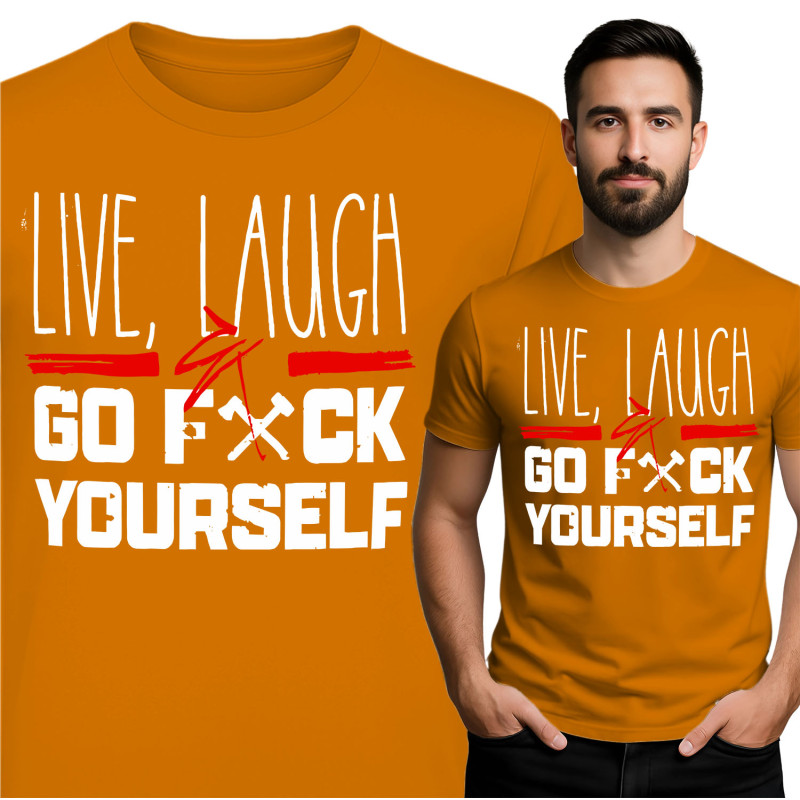 Unique 'Live, Laugh' Graphic Tee