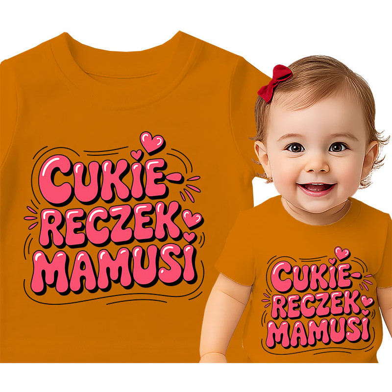Koszulka dla dzieci 0-2 lata 'CUKIE-RECZEK-MAMUSI'