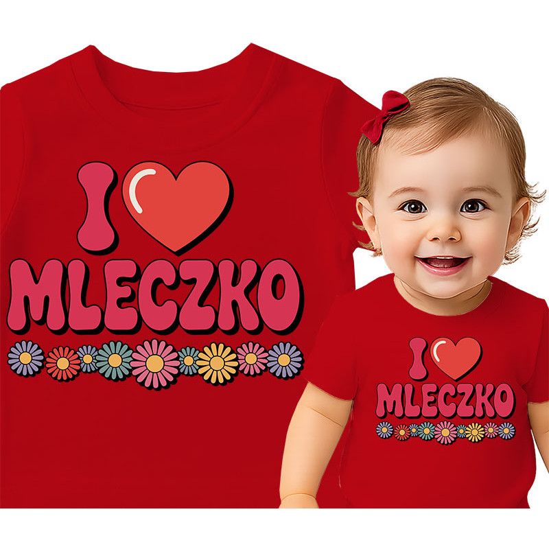 Cute 'I Love Mleczko' Baby T-Shirt