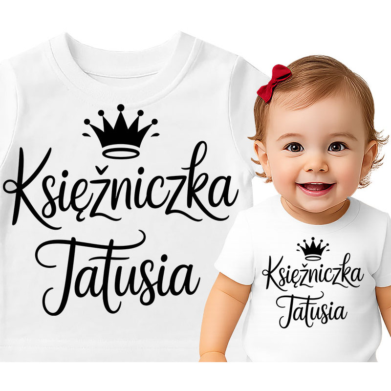 Koszulka dla dzieci 0-2 lata 'Księżniczka Tatusia'