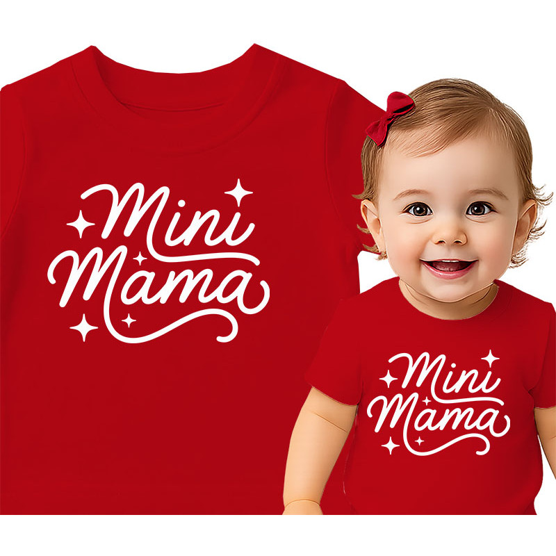 Schattige Matching T-shirt Set voor Mama en Baby