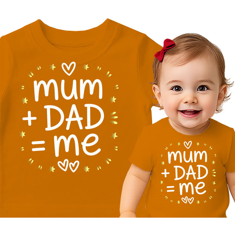 Koszulka dla dzieci 0-2 lata ' MUM and DAD equals to ME'