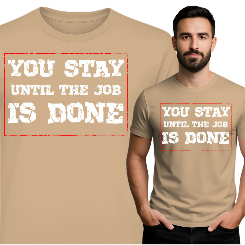 Motiverende T-Shirt - Blijf Tot het Werk Af is