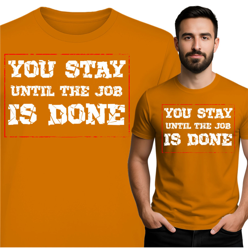Motiverende T-Shirt - Blijf Tot het Werk Af is