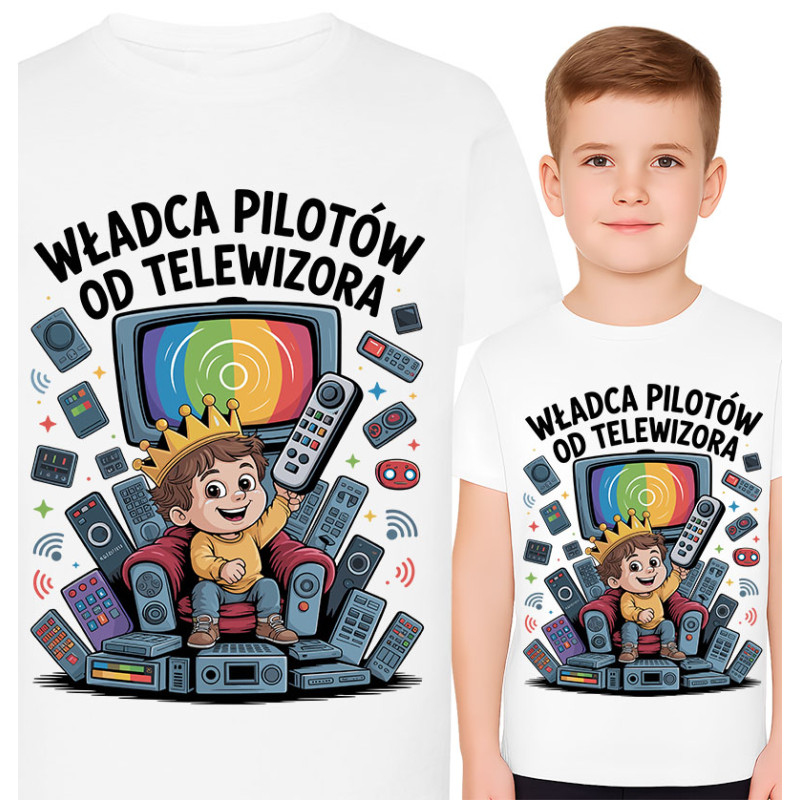 Koszulka dziecięca 'Władca pilotów od telewizora'