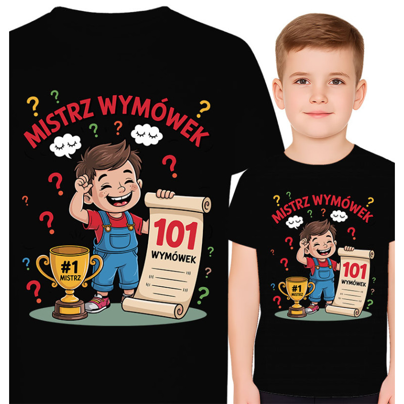 Koszulka dziecięca 'Mistrza Wymówek'
