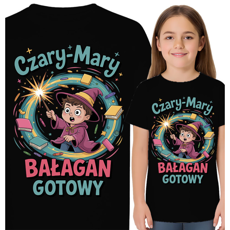 Koszulka dziecięca 'Czary-Mary, bałagan gotowy!'