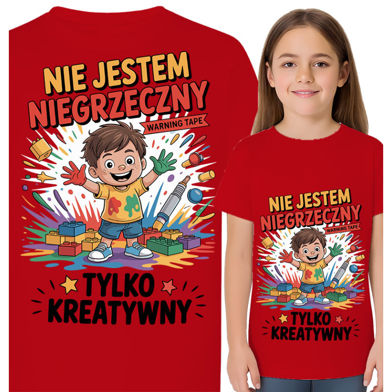 Koszulka dziecięca 'Niegrzeczny? Nie! Po prostu kreatywny'