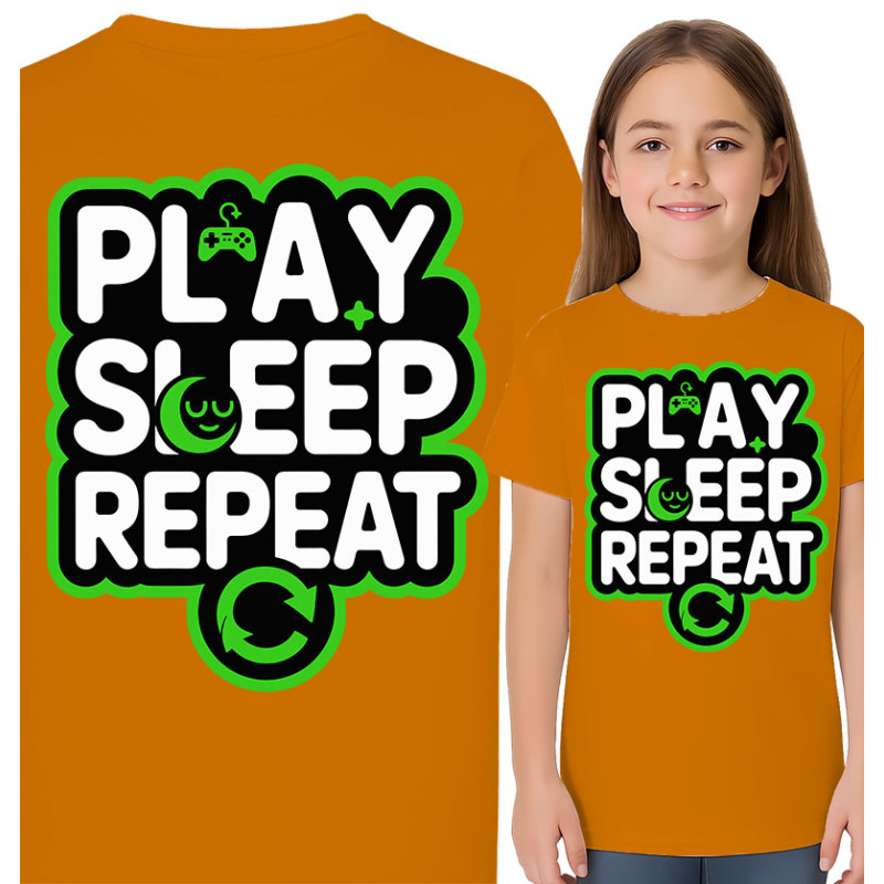 Play Sleep Repeat T-Shirt voor Gamers