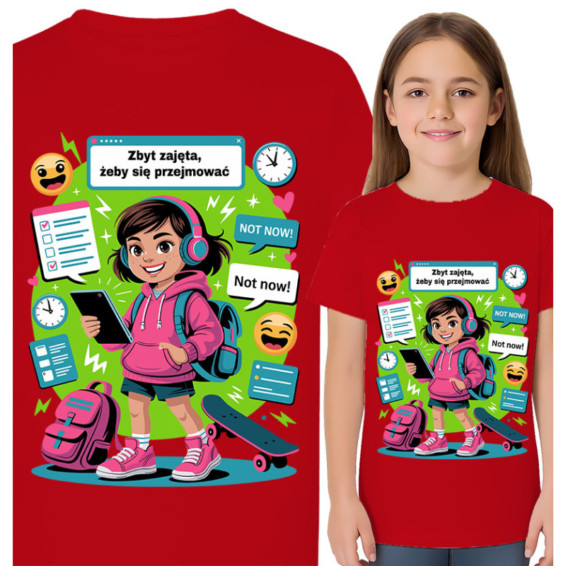 Drukke Meisje Grafische T-Shirt