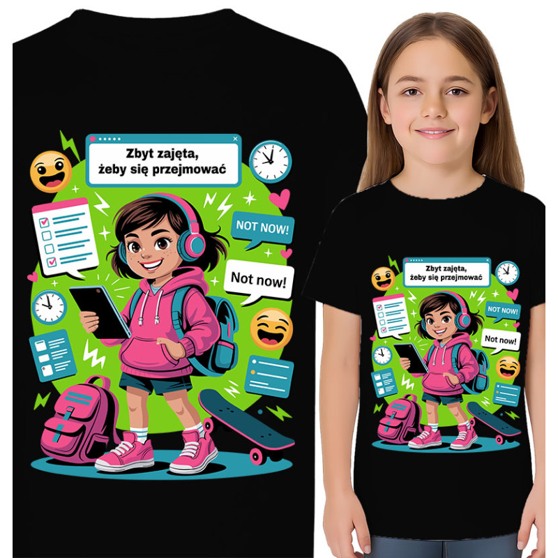 Drukke Meisje Grafische T-Shirt