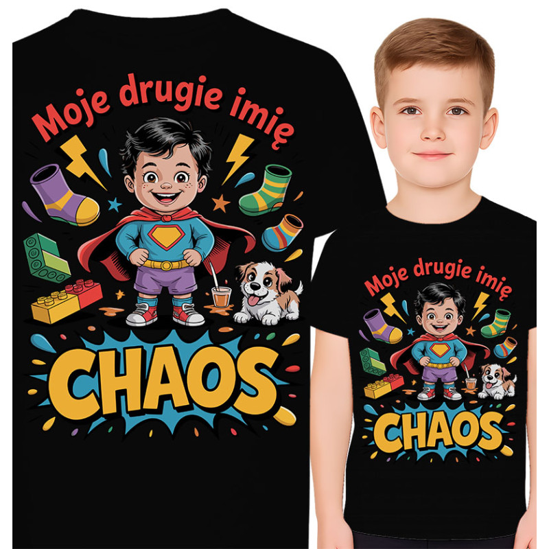 Koszulka dziecięca 'Moje drugie imię: Chaos'