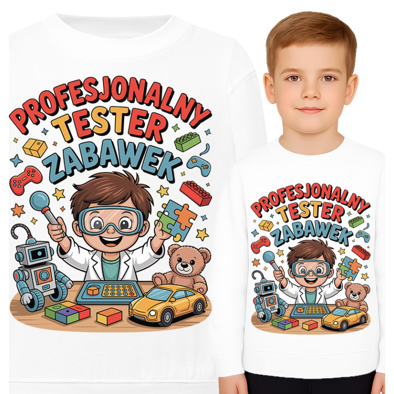 Bluza dziecięca 'Profesjonalny Tester Zabawek'
