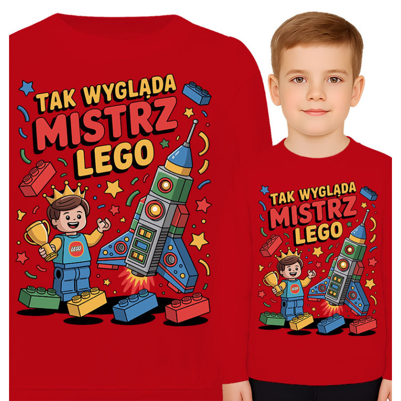 Bluza dziecięca 'TAK WYGLĄDA MISTRZ LEGO'