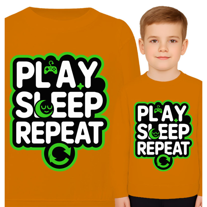 Bluza dziecięca 'Play Sleep Repeat'