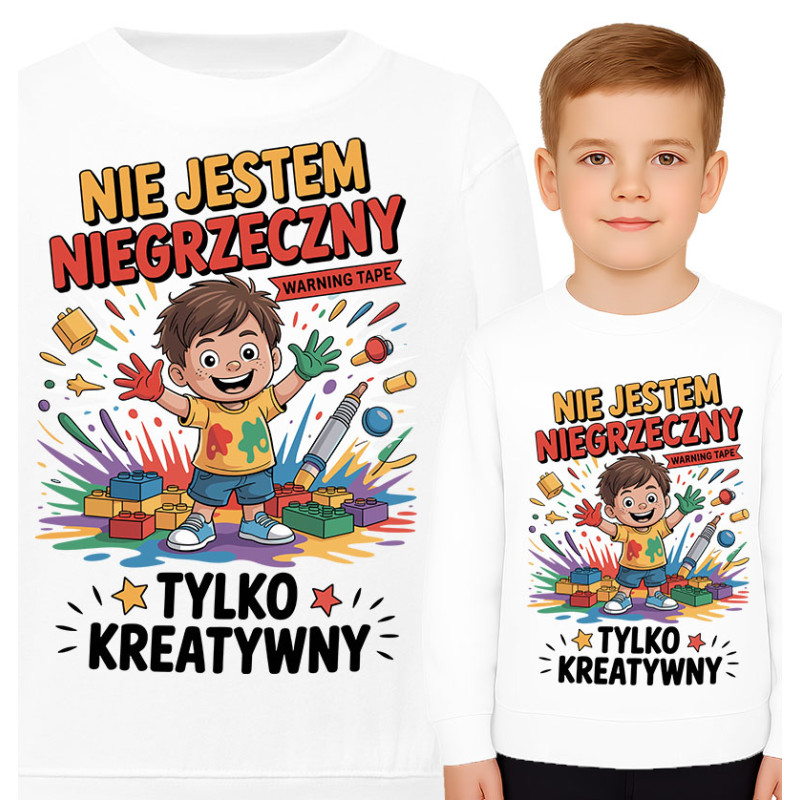 Bluza dziecięca 'Niegrzeczny? Nie! Po prostu kreatywny'